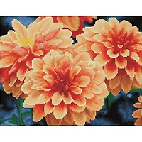 Diamond Dotz® Peach Dahlias Diamond Painting Artwork Kit