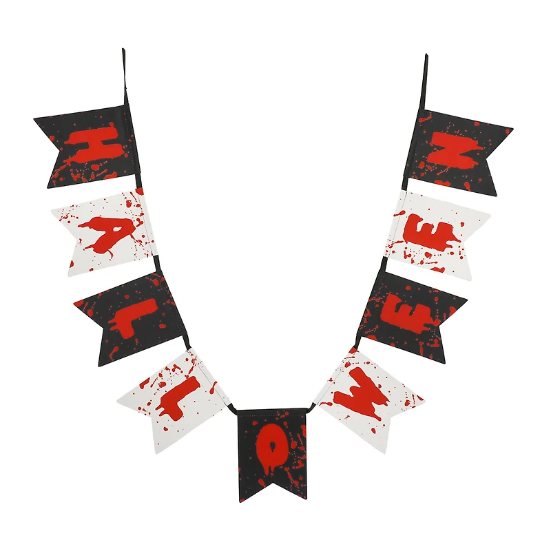 6ft. Red, White & Black Halloween Banner Garland by Ashland®