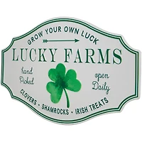 14" Lucky Farms with Shamrock Wall Sign