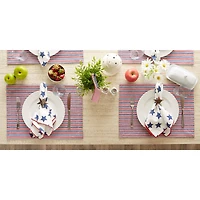 DII® Antique Blue Stars with Embroidered Edge Napkins, 6ct.