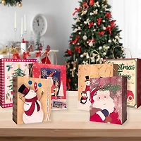 Pack of 12 Assorted Large Christmas Gift Bags with Handle