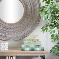 Green Faux Leather Faux Book Box Set