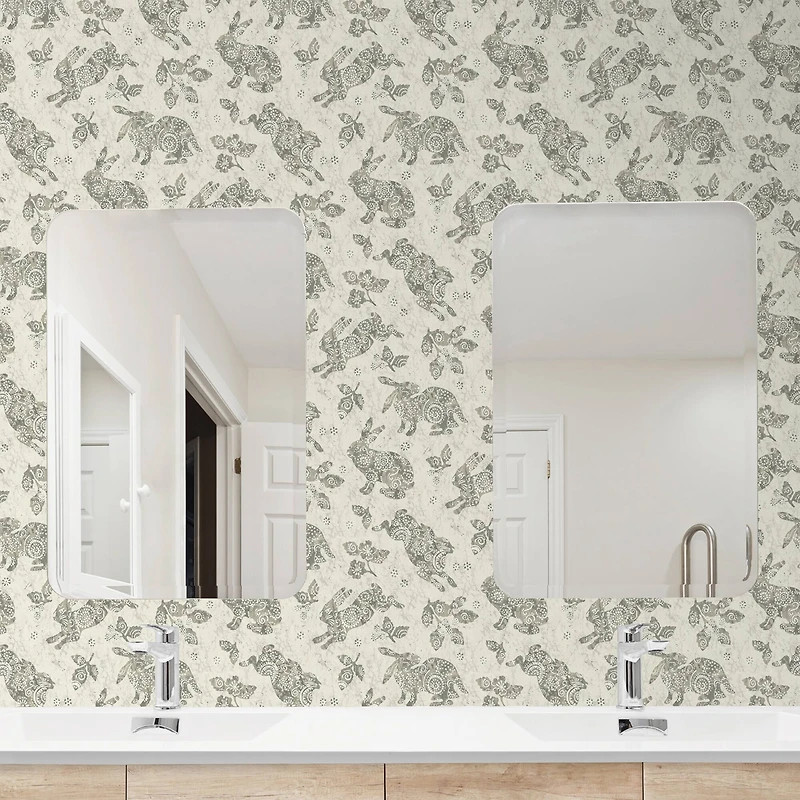 Surface Style Bunny Hop Peel & Stick Wallpaper
