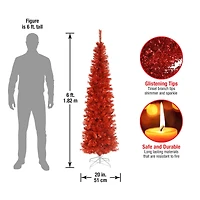 6ft. Unlit Tinsel Artificial Christmas Tree