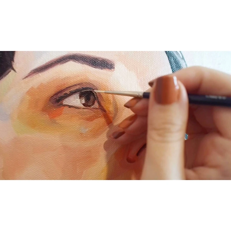 Silver Brush Limited Bristlon Short Handle Liner Brushes, Set of 6