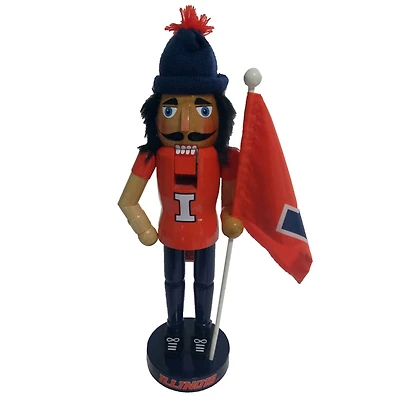 Santa's Workshop 12" Illinois Mascot & Flag Nutcracker