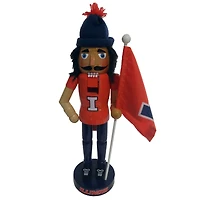 Santa's Workshop 12" Illinois Mascot & Flag Nutcracker