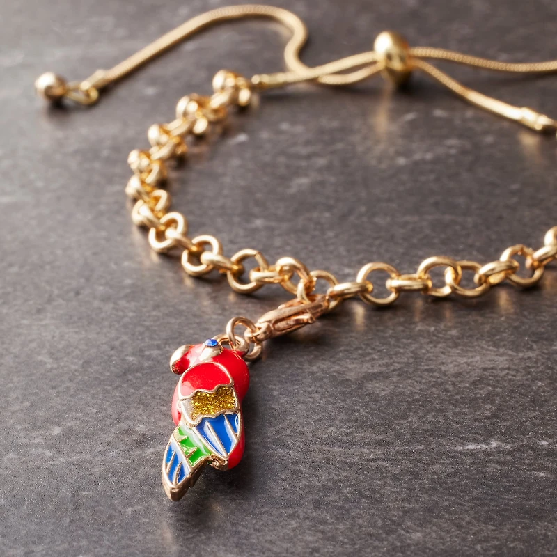 Charmalong™ Rhodium Parrot Charm by Bead Landing™