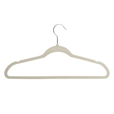 Honey Can Do Warm Gray Slim-Profile Non-Slip Velvet Hangers