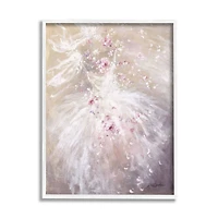 Stupell Industries Abstract Prairie White Dress Dancing Pink Roses Framed Wall Art