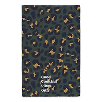 Good Cooking Vibes Only Leopard Tea Towel Set