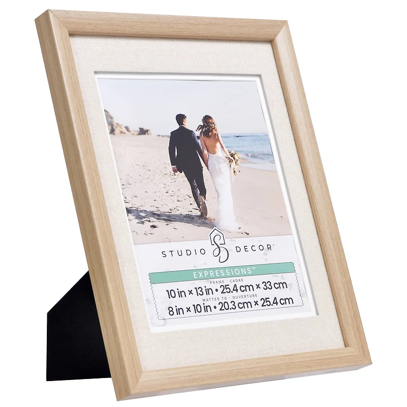 Expressions™ Tabletop Frame with Natural Linen Mat by Studio Décor