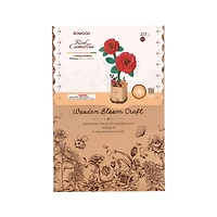 Rowood Red Camellia Wooden Bloom Craft