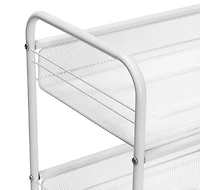 Honey Can Do White 3-Tier Mesh Rolling Cart