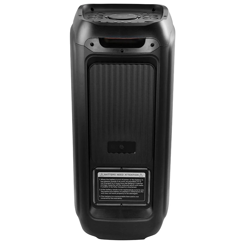 beFree Sound 8" Wireless Rechargeable Bluetooth Party Speaker With LED Illuminating Lights