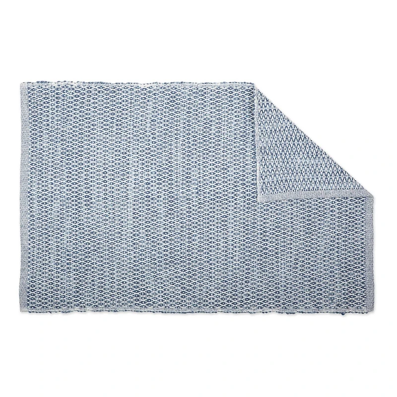 DII® French Blue Diamond Recycled Yarn Rug, 2ft. x 3ft.
