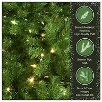 7.5ft. Pre-Lit PowerConnect™ North Valley Spruce Artificial Christmas Tree, Light Parade® LED Lights
