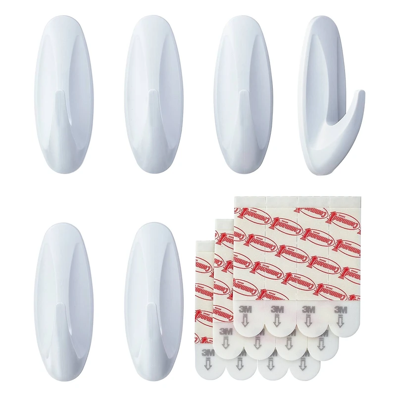 Command™ White Medium Designer Hooks Multi-Pack