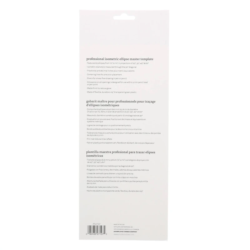 Art Alternatives Professional Isometric Ellipse Master Template