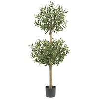 4.5ft. Potted Olive Double Topiary Tree