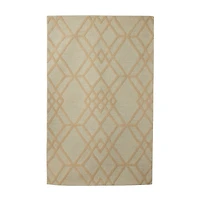 Beige Contemporary 5' x 8' Area Rug