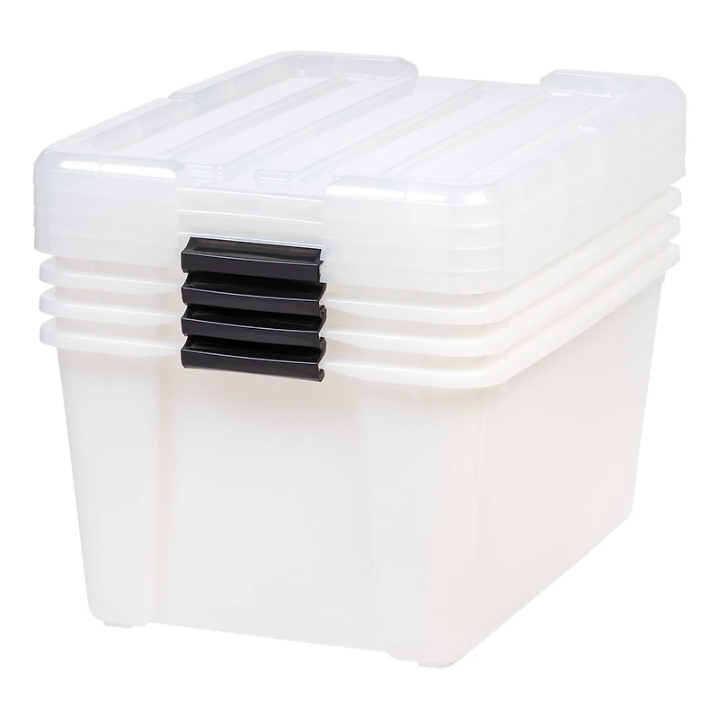 IRIS® 45qt. Clear Latching Storage Boxes, 4ct.