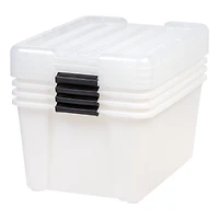 IRIS® 45qt. Clear Latching Storage Boxes, 4ct.