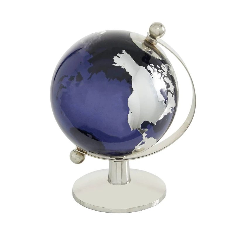 8" Blue Stainless Steel Contemporary Globe
