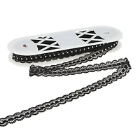 0.75" Black Lace Trim with Beads by Celebrate It®