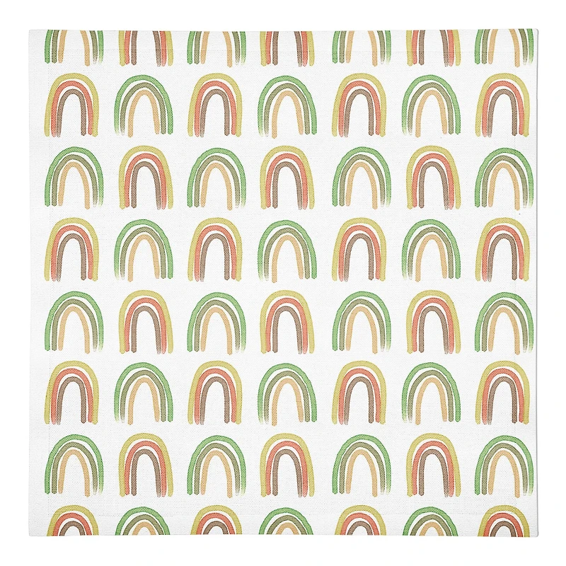 Straight Rainbow Pattern 10" x 10" Cotton Twill Napkin