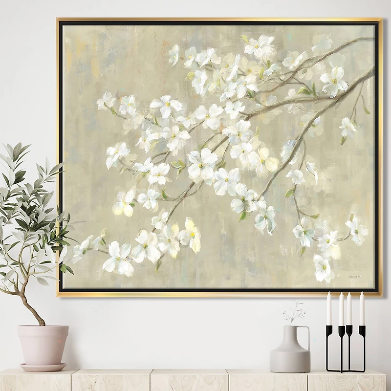 Designart - Dogwood in Spring Neutral