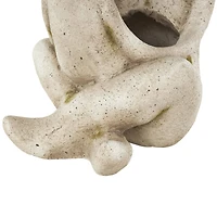 17.5" Cream Mother & Child Sitting Planter