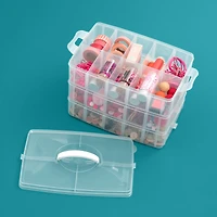 We R Memory Keepers® 3-Tier Snap Box Translucent Plastic Storage Case