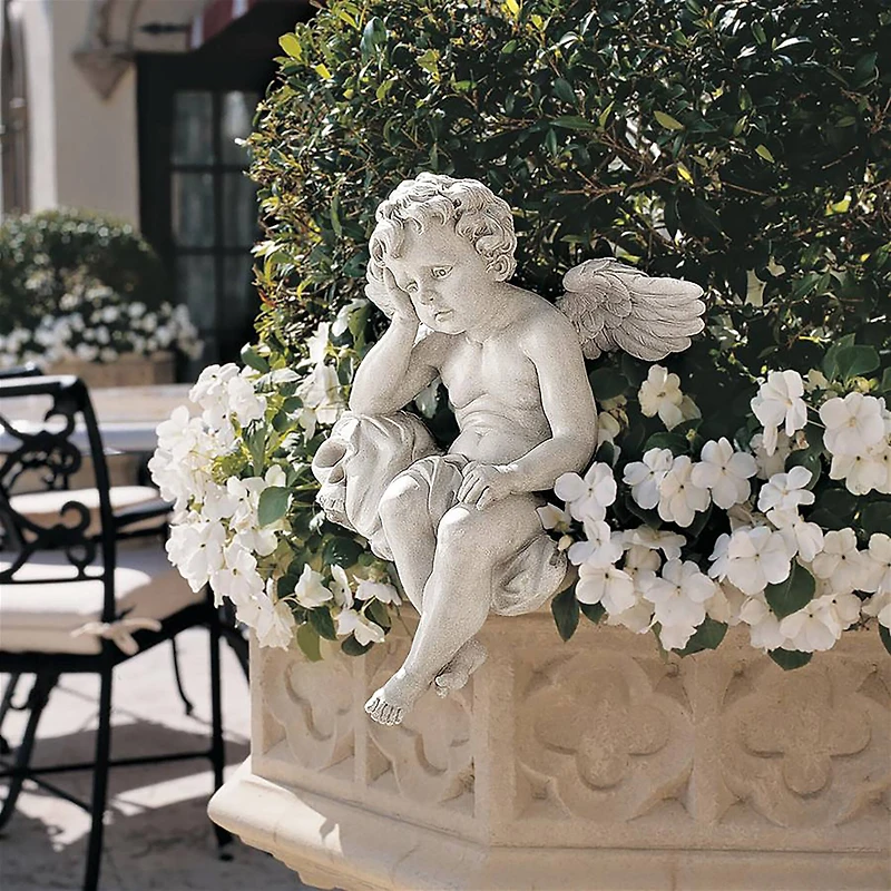 Design Toscano® 13" Mourning Mortality Sitting Cherub Sculpture