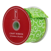 2.5" x 10yd. Swirl Spring Craft Wired Ribbon