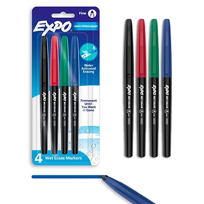 EXPO® Color Fine Tip Wet Erase Markers