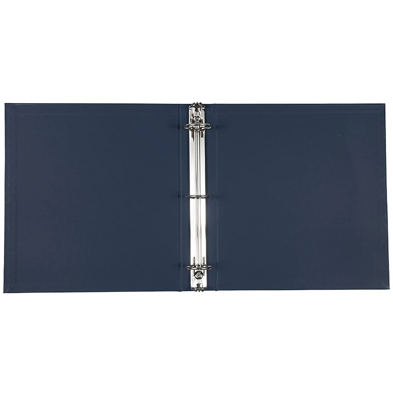 JAM Paper 1.5" Navy Blue Premium Linen Textured 3 Ring Binder