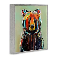 Stupell Industries Abstract Urban Bear Graffiti Framed Giclee Art