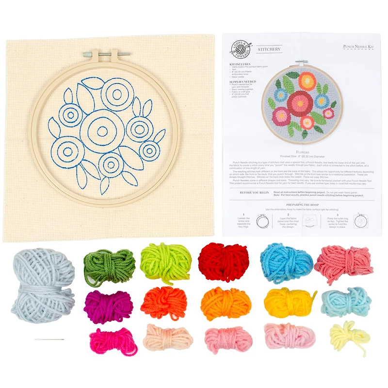 Flowers Punch Needle Kit by Loops & Threads®