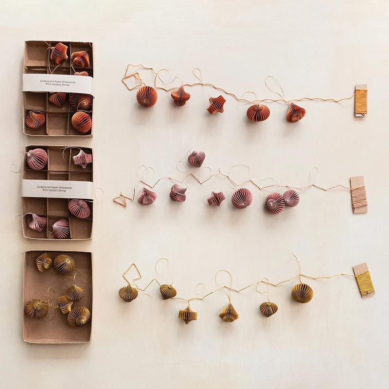 Hello Honey® Paper Honeycomb Ornaments with String DIY Garland