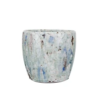 Hello Honey® 5.25" Blue Crackle Glaze Terra Cotta Planter