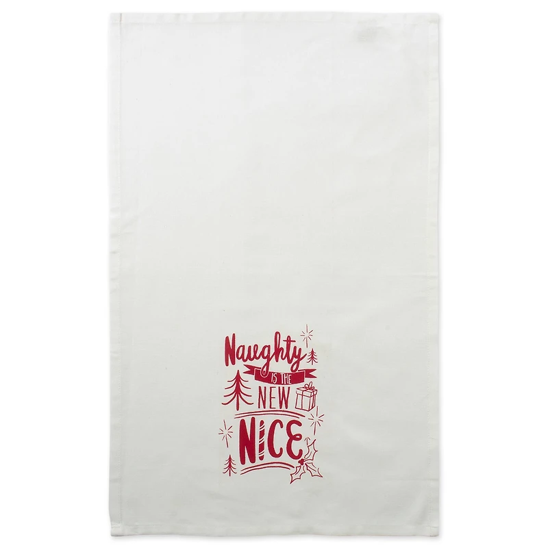 DII® Assorted Naughty Nice Holiday Printed Dishtowel Set