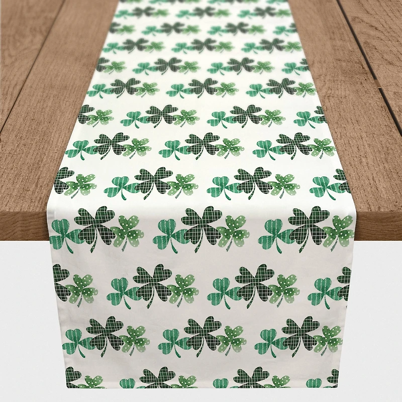 90" Shamrock Trio Poly Twill Table Runner