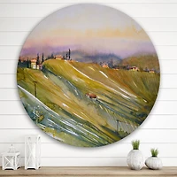 Designart - Vineyard At Dawn In Tuscany Italy