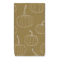 Grateful Hearts Mustard Pumpkin Tea Towel Set