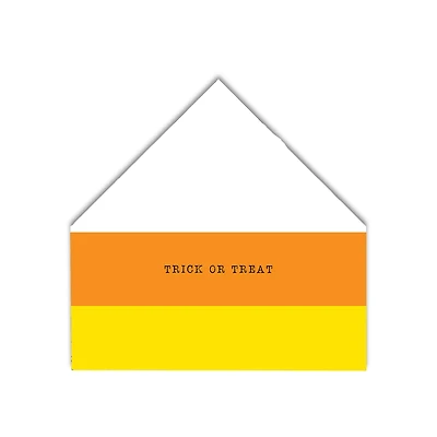 Candy Corn Treat House Shaped Canvas