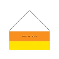 Candy Corn Treat House Shaped Canvas