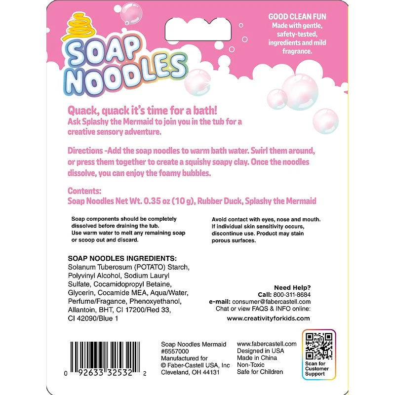 Faber-Castell Soap Noodles Splashy the Mermaid Bathtub Kit