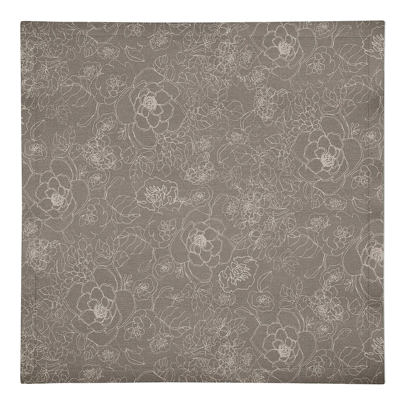 Line Floral Cotton Twill Napkin