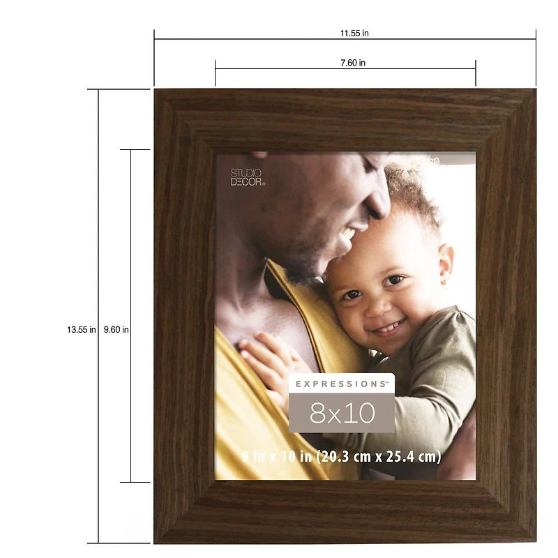 Expressions™ 8" x 10" Walnut Wide Scoop Frame by Studio Décor®